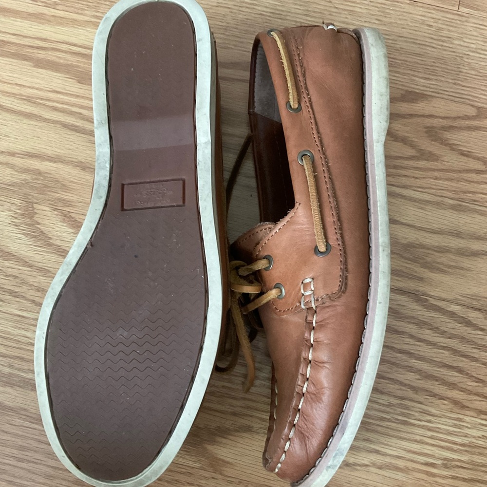 G.H. Bass & Co. Anchor Leather Boater Size 7.5 Original Box - Picture 7 of 11